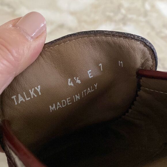 Bally Talky Mules Bronze Patent Leather Slip On Shoes Open Back - Picture 8 of 11